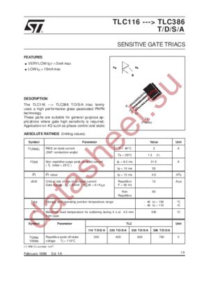 TLC226T datasheet  