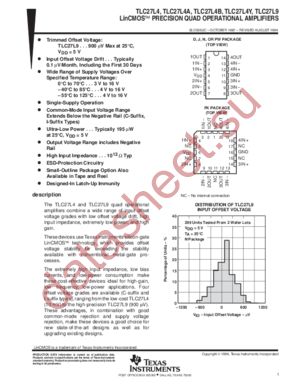 TLC27L4BCNSR datasheet  