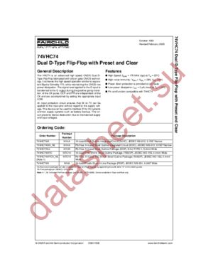 74VHC74MTCX_NL datasheet  