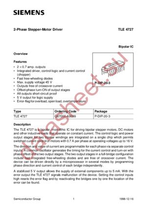 TLE4727 datasheet  