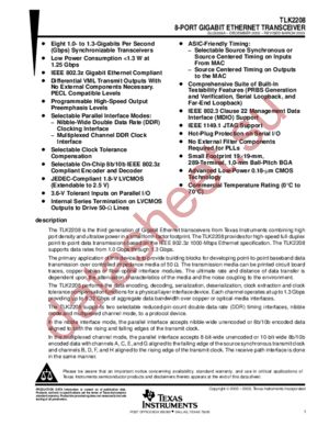 TLK2208 datasheet  