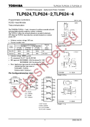 TLP624 datasheet  