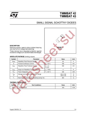 TMMBAT43 datasheet  