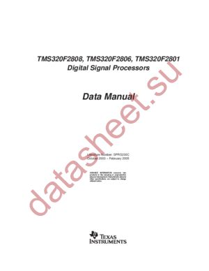 TMS320F2806 datasheet  