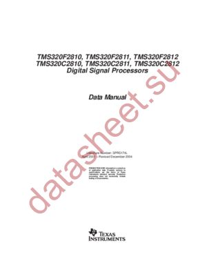 TMS320F2810GHHA datasheet  