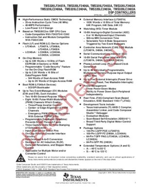 TMS320LC2406A datasheet  