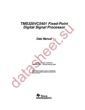 TMS320VC5401 datasheet  