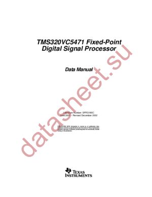 TMS320VC5471 datasheet  