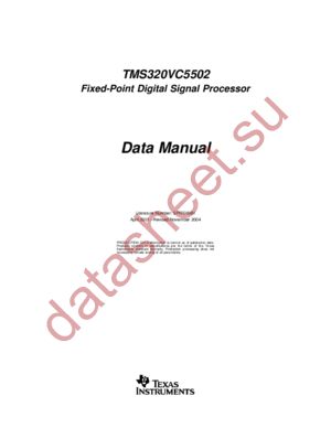 TMS320VC5502 datasheet  