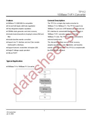 TP112 datasheet  