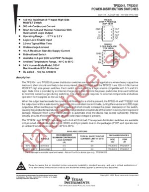 TPS2051 datasheet  