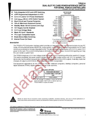 TPS2214 datasheet  