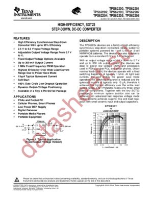 TPS62208 datasheet  