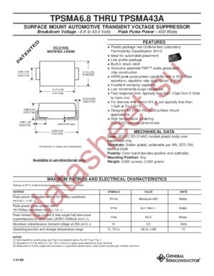 TPSMA15A datasheet  