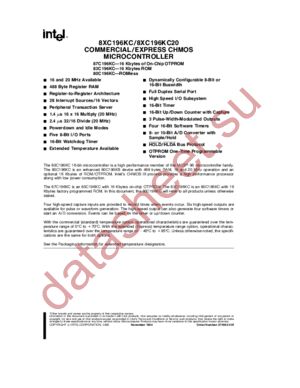 S80C196KC20 datasheet  