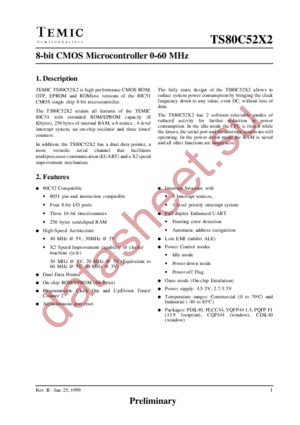 TS87C52X2-VCEB datasheet  