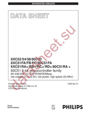 P83C51RB+4N datasheet  