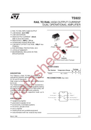 TS922A datasheet  