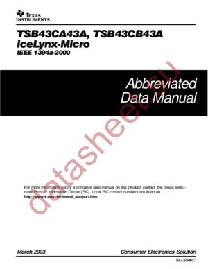 TSB43CA43A datasheet  