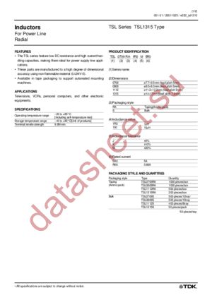 TSL1315-680K3R0 datasheet  