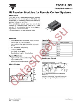 TSOP15..SE1 datasheet  