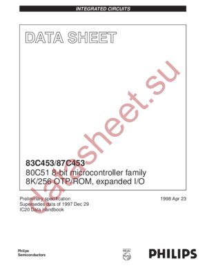 P83C453EBAA datasheet  