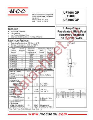 UF4007GP datasheet  