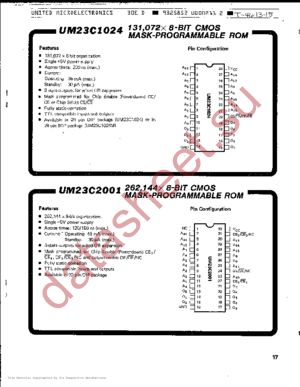 UM23C2001 datasheet  
