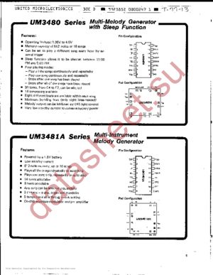 UM3480-SERIES datasheet  