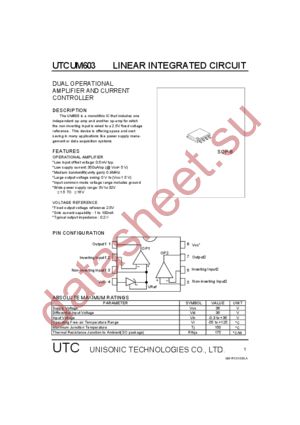 UM603 datasheet  