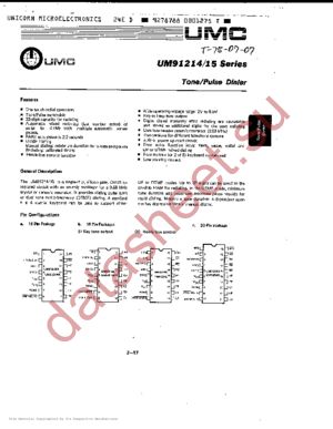 UM91214 datasheet  