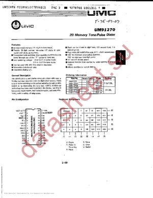UM91270 datasheet  