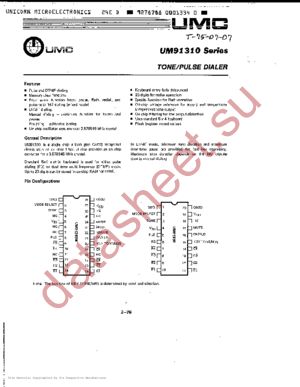 UM91310-SERIES datasheet  