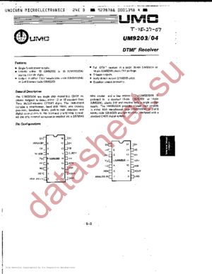 UM9203 datasheet  