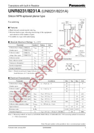 UN8231A datasheet  