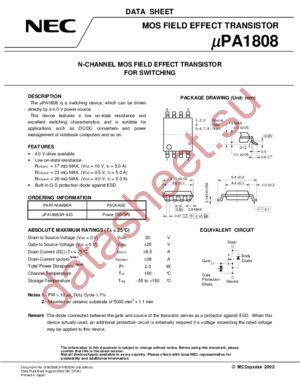 UPA1808 datasheet  