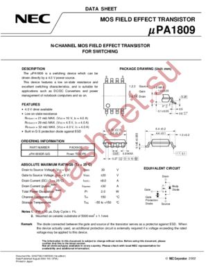 UPA1809 datasheet  