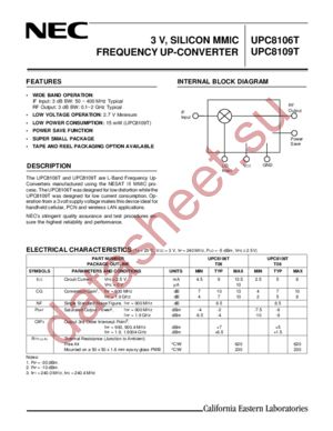 UPC8109T datasheet  